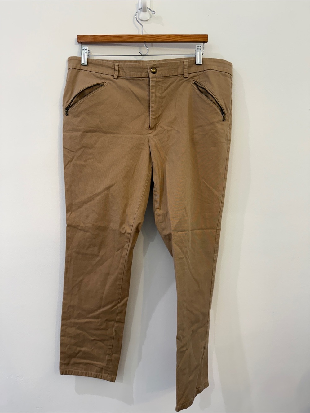 Ralph Lauren Tan Chino Pants with Zip Pockets